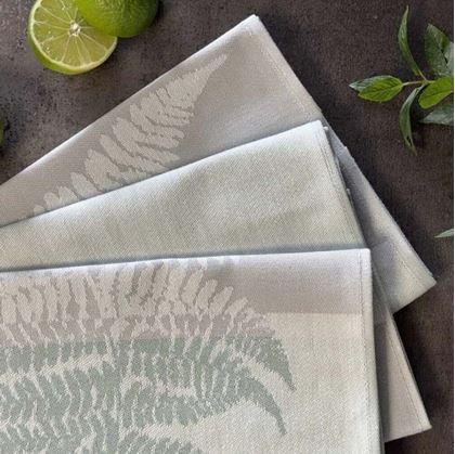 Obrázek z Sada 3 bavlněných utěrek 50x70 cm - kapradí