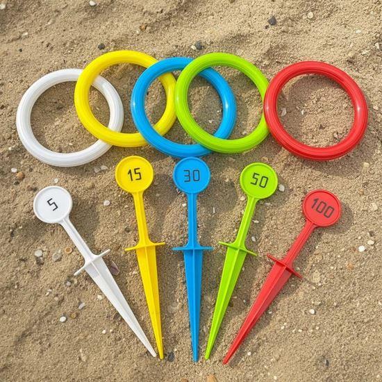 Obrázek z Hra házení kroužků s kolíky do země