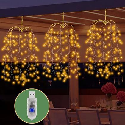 Obrázek z LED závěsná světýlka s vrbovými větvičkami a USB napájením