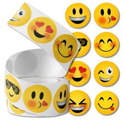 Obrázek Samolepky emotikony 500 ks