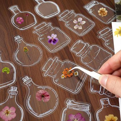 Obrázek z DIY herbář - samolepky na sušené květiny 