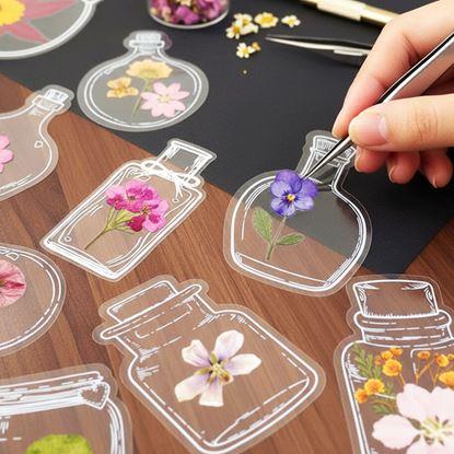 Obrázek DIY herbář - samolepky na sušené květiny 