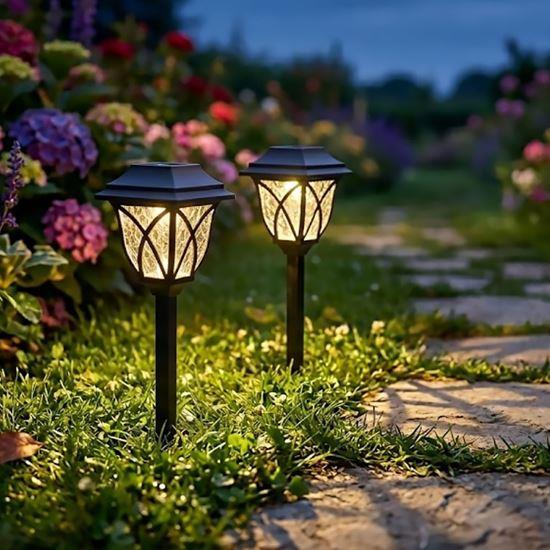 Obrázek z 2 ks LED solární lampa na zahradu