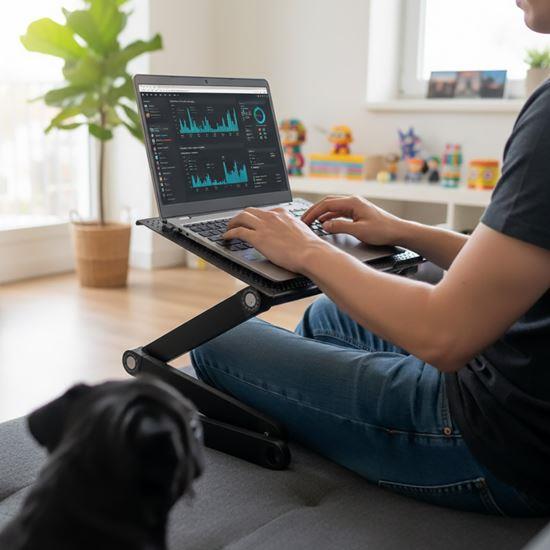 Obrázek z Přenosný polohovací stolek na notebook s větracími štěrbinami