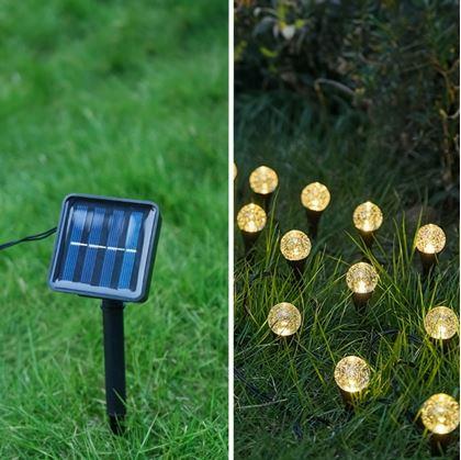 Obrázek z Solární LED světlo do země s bublinkovým efektem - 10 světelných bodů