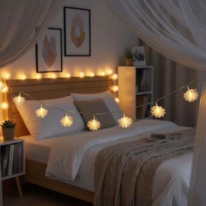 Obrázek z LED světelný řetěz - květy