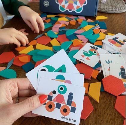 Obrázek z Dřevěná skládačka - geometrické tvary 180 ks