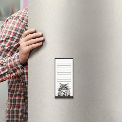 Obrázek z Magnetický bloček na lednici - kočka, 50 listů