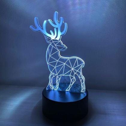 Obrázek z Lampa s 3D iluzí - jelen