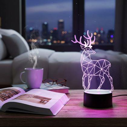 Obrázek z Lampa s 3D iluzí - jelen