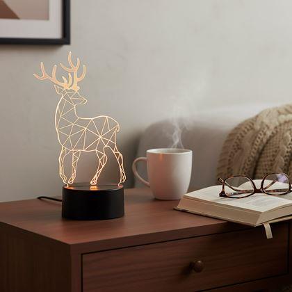 Obrázek z Lampa s 3D iluzí - jelen