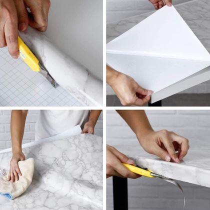 Obrázek z Tapeta mramor 100 cm - bílý mramor 