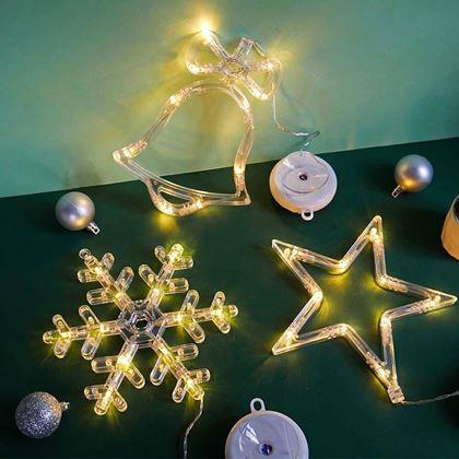 Obrázek z Vánoční LED dekorace na okno - zvonek