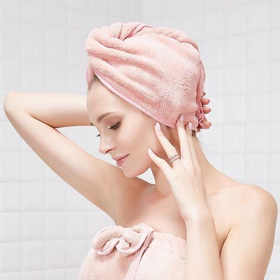 Obrázek z Rychleschnoucí turban na hlavu - růžový