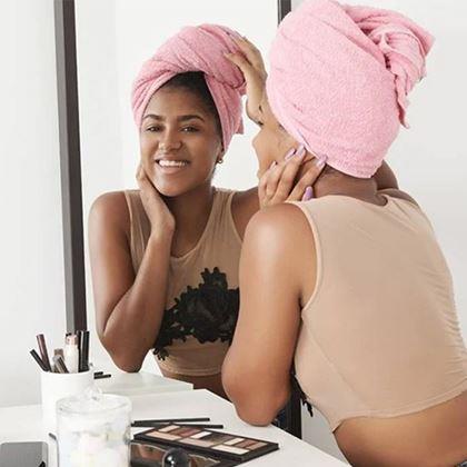 Obrázek z Rychleschnoucí turban na hlavu - růžový