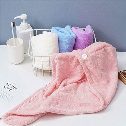 Obrázek z Rychleschnoucí turban na hlavu - růžový