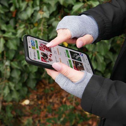 Obrázek z Hřejivé návleky na ruce - světle šedé