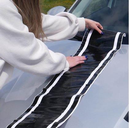 Obrázek z Samolepka na auto - pruhy - černé