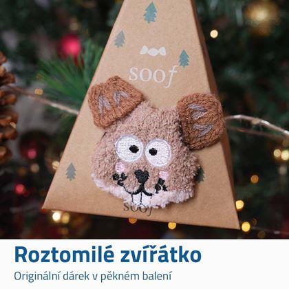 Obrázek z Teplé ponožky v dárkové krabičce - ježek