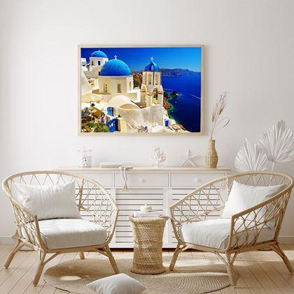 Obrázek z Diamantové malování s rámem - Santorini