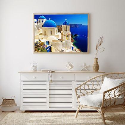 Obrázek z Diamantové malování s rámem - Santorini