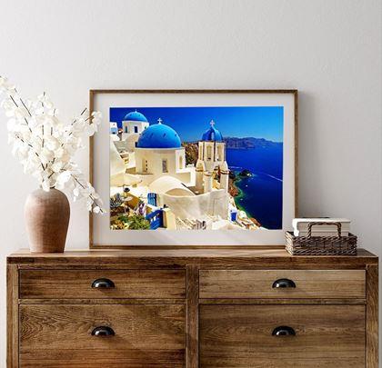 Obrázek z Diamantové malování s rámem - Santorini