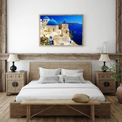 Obrázek z Diamantové malování s rámem - Santorini