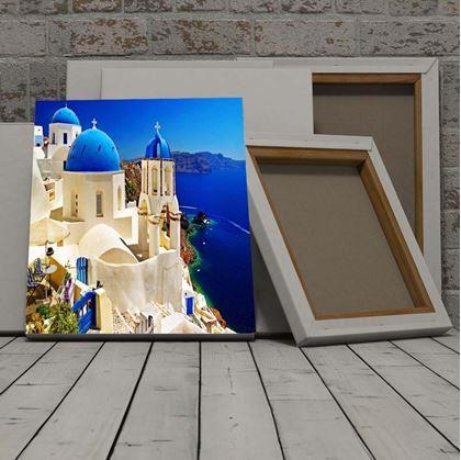 Obrázek z Diamantové malování s rámem - Santorini