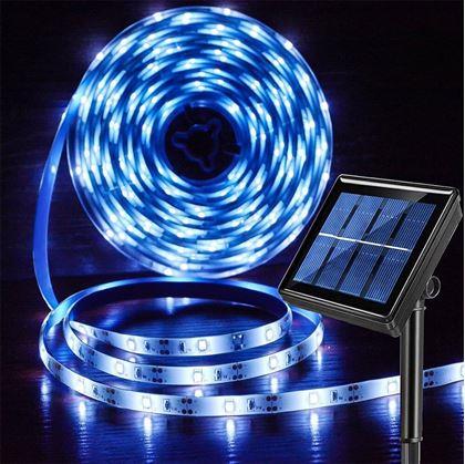 Obrázek z Solární LED páska 5 m - studená bílá