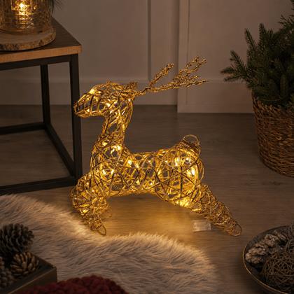 Obrázek z Vánoční LED osvětlení jelen - zlatý