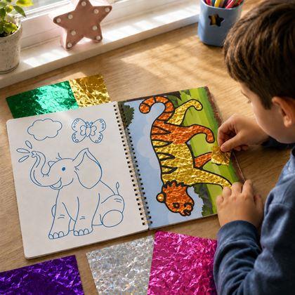 Obrázek z Kreativní sešit třpytivé omalovánky  - zvířátka