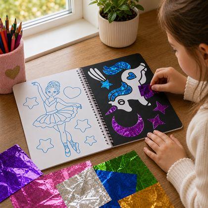 Obrázek z Kreativní sešit třpytivé omalovánky  - princezna